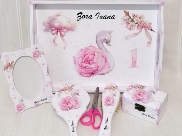 Tavita/set de mot fetita cu lebada