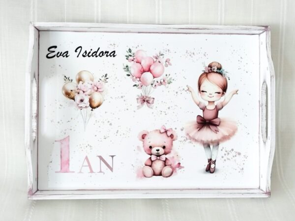 Tavita/set de mot fetita cu balerina si ursulet