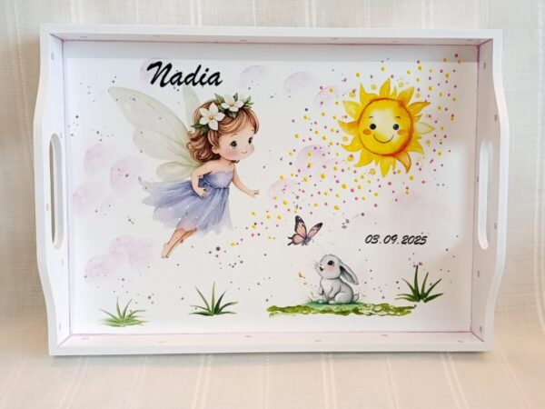 Tavita/set de mot fetita cu zânuță și iepuraș