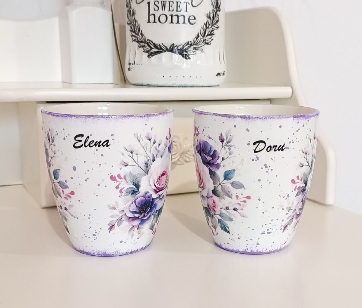 Set 2 cani personalizate pentru cuplu - imagine 2