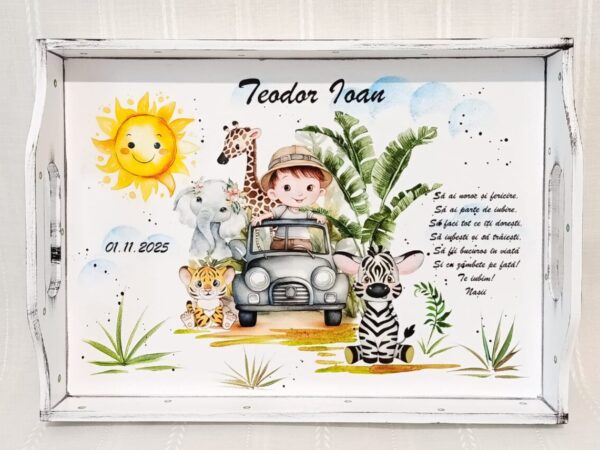 Tavita/set de mot baietel cu safari