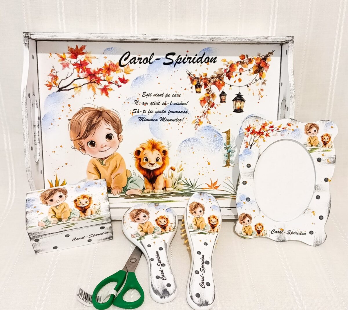 Tavita/set de mot baietel cu leuț