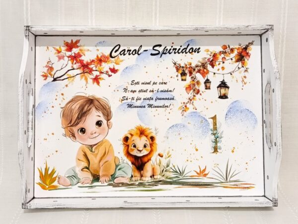 Tavita/set de mot baietel cu leuț