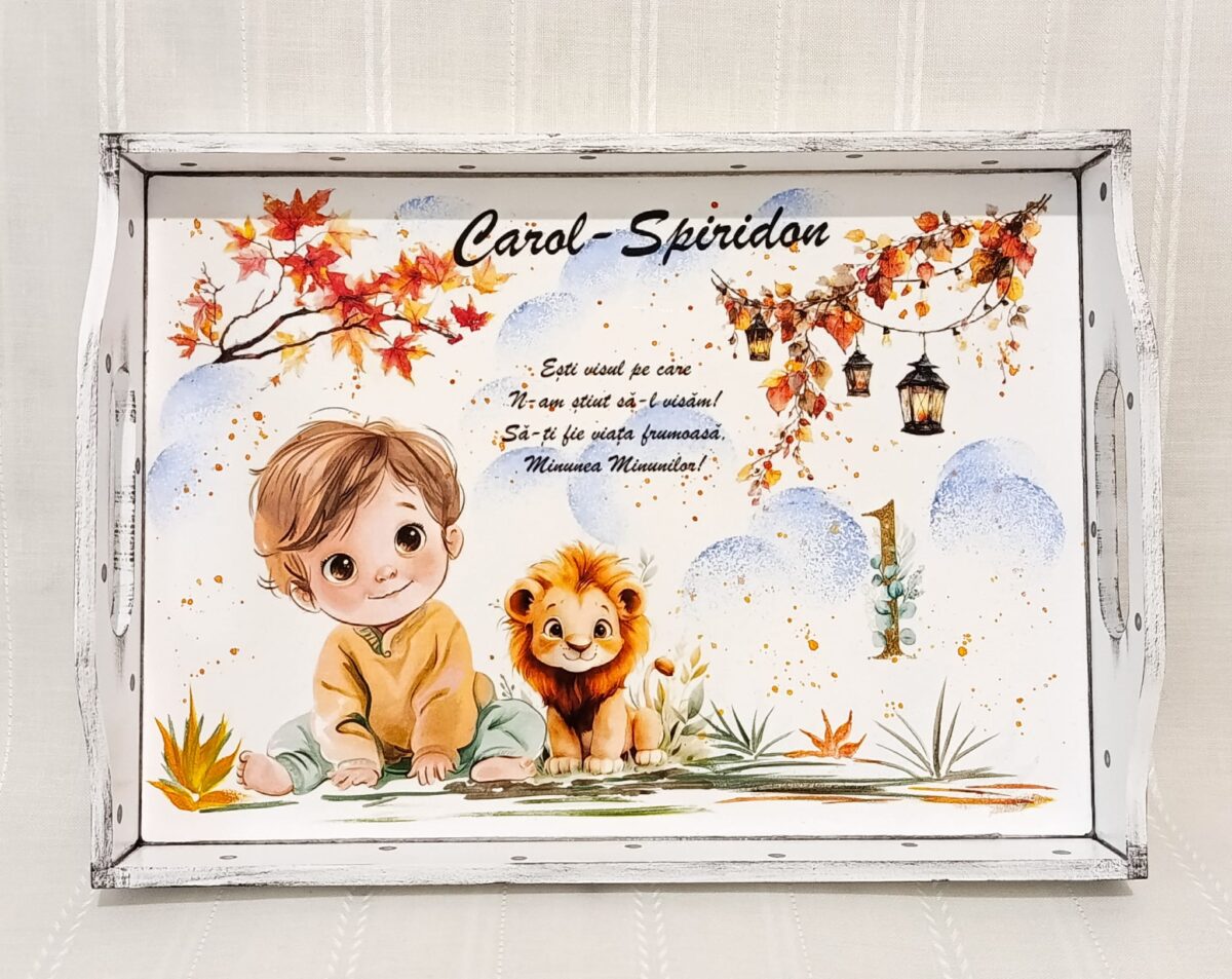 Tavita/set de mot baietel cu leuț - imagine 2