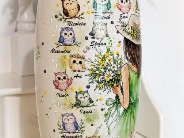 Vază personalizată pentru Grupa Bufnițelor