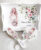Tavita/set de mireasa personalizat cu trandafiri roz
