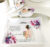Tavita/set de mireasa personalizat cu flori lila, magenta si mov