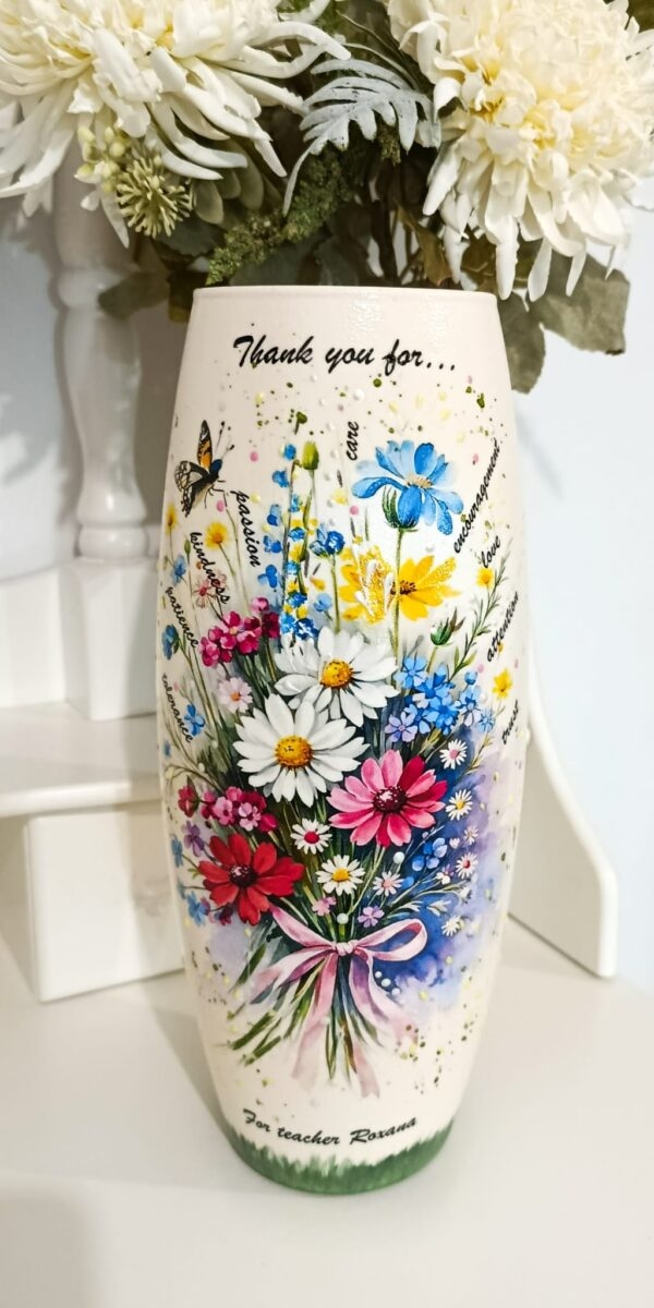 Vază personalizată cadou pentru profesoara de engleză